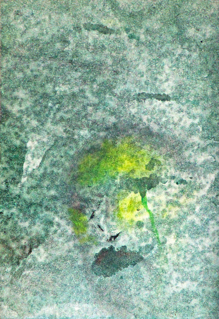 Smutek, 2010, 19 x 13 cm, olej na papíře / v soukromé sbírce / č. 110
