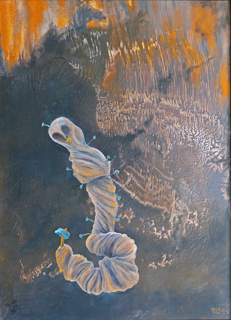 Sebelítost, 2014, 56 x 41 cm, olej na sololitu / k prodeji / č. 118