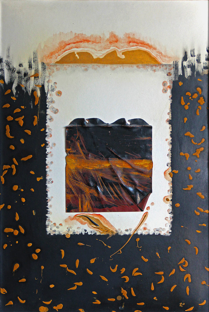 Hrob, 1991, 81 x 56 cm, olej na plátěném bezdřevném papíře / k prodeji / č. 124