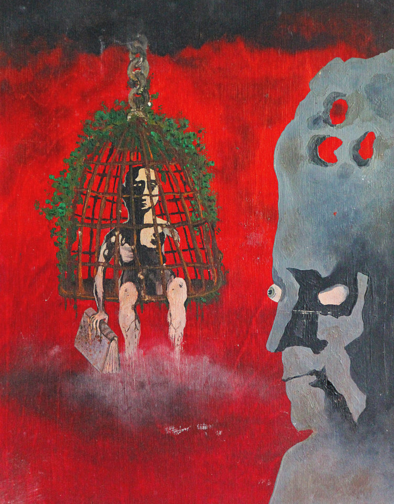 "Hlavoun", 1980, 33 x 25 cm, olej na dřevě / v soukromé sbírce / č. 136