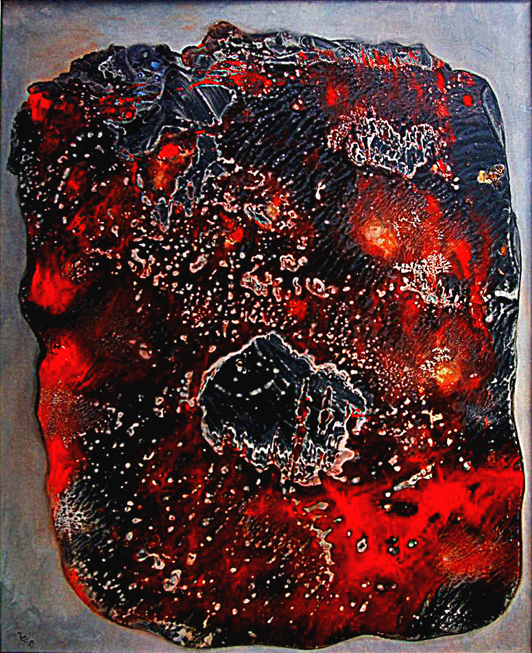 Černá ryba, 2009, 53 x 69 cm, olej na papíře / v soukromé sbírce / č. 162