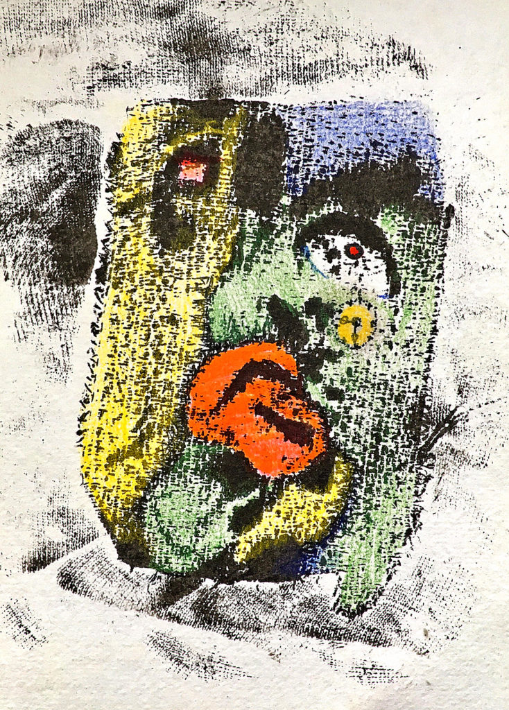 Kubismus aneb "Čas a smrt", 2006, 18 x 13 cm, sítotisk / k prodeji / č. 166