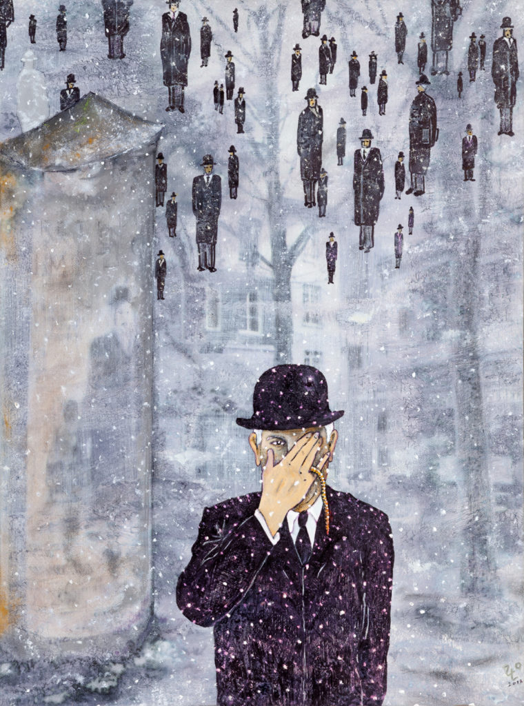 Poslední večeře Reného Magritta, 2012, 50 x 38 cm, olej na plátně / v soukromé sbírce / č. 31