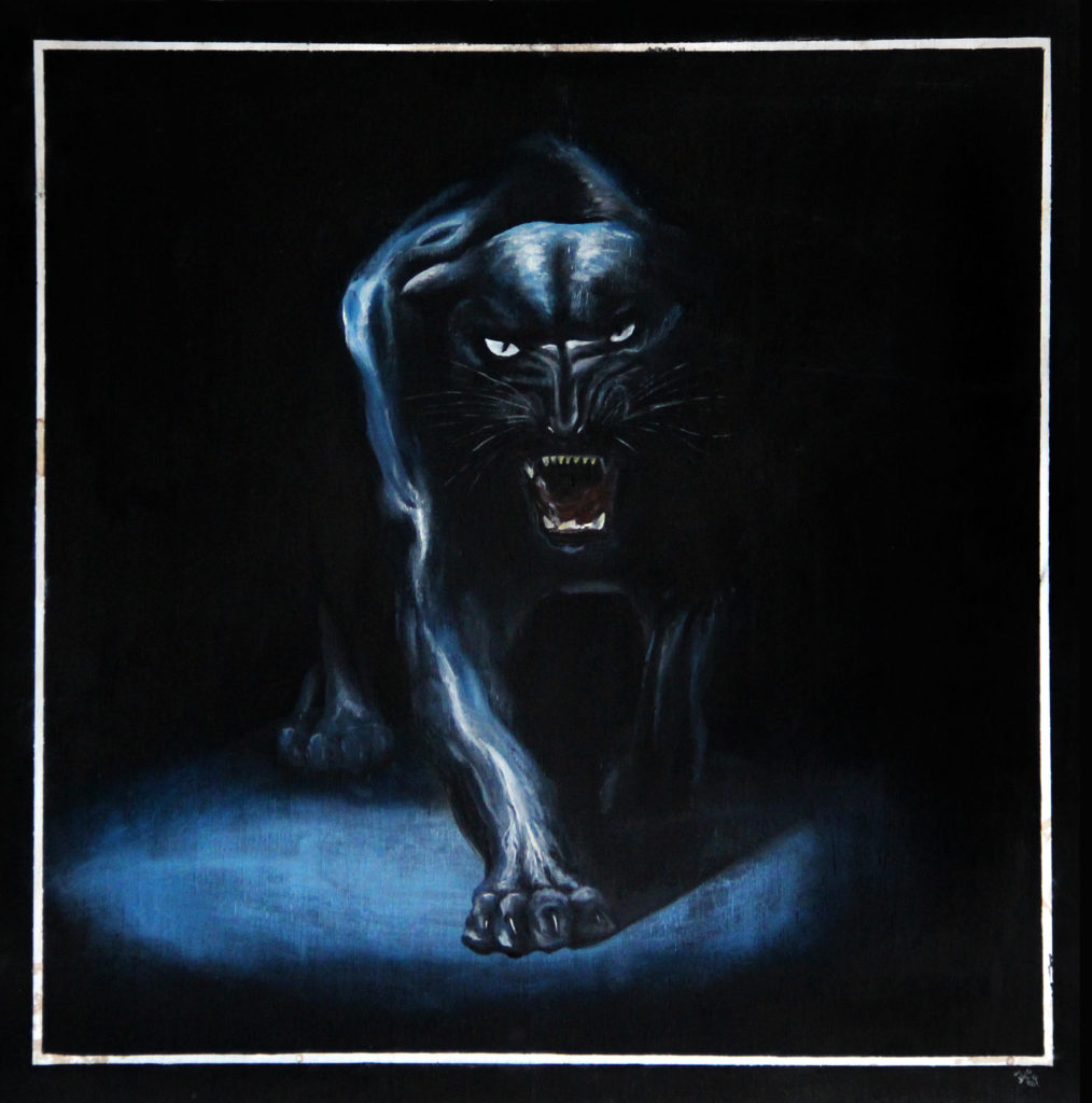 Puma, 2009, 39 x 38 cm, olej na dřevě / v soukromé sbírce / č. 32