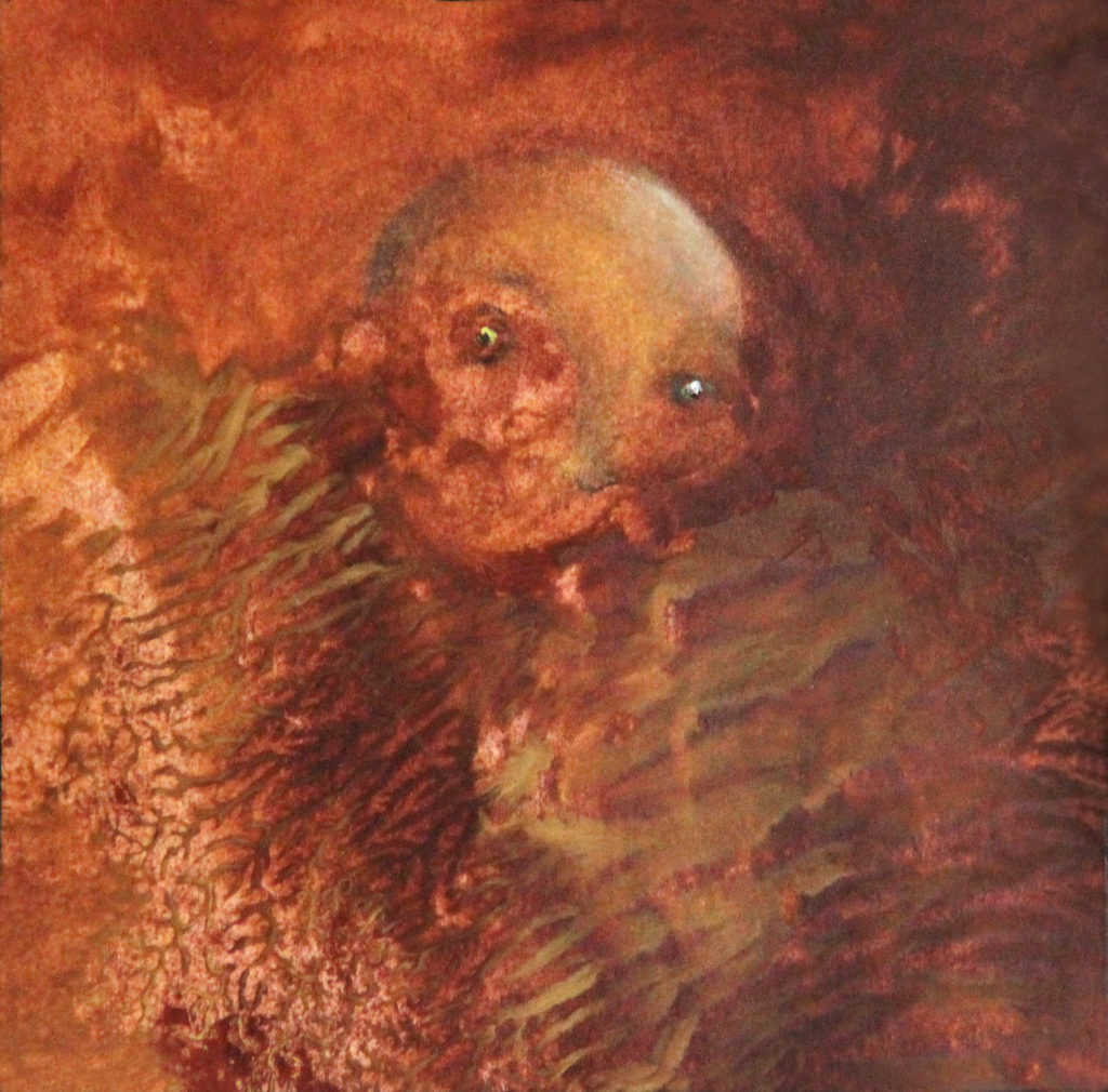 Šmírák (2), 2010, 19 x 19 cm, olej na kartonu / k prodeji / č. 46