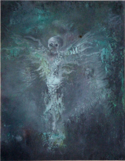 Anděl smrti, 2010, 36 x 28 cm, olej na kartonu / v soukromé sbírce / č. 48