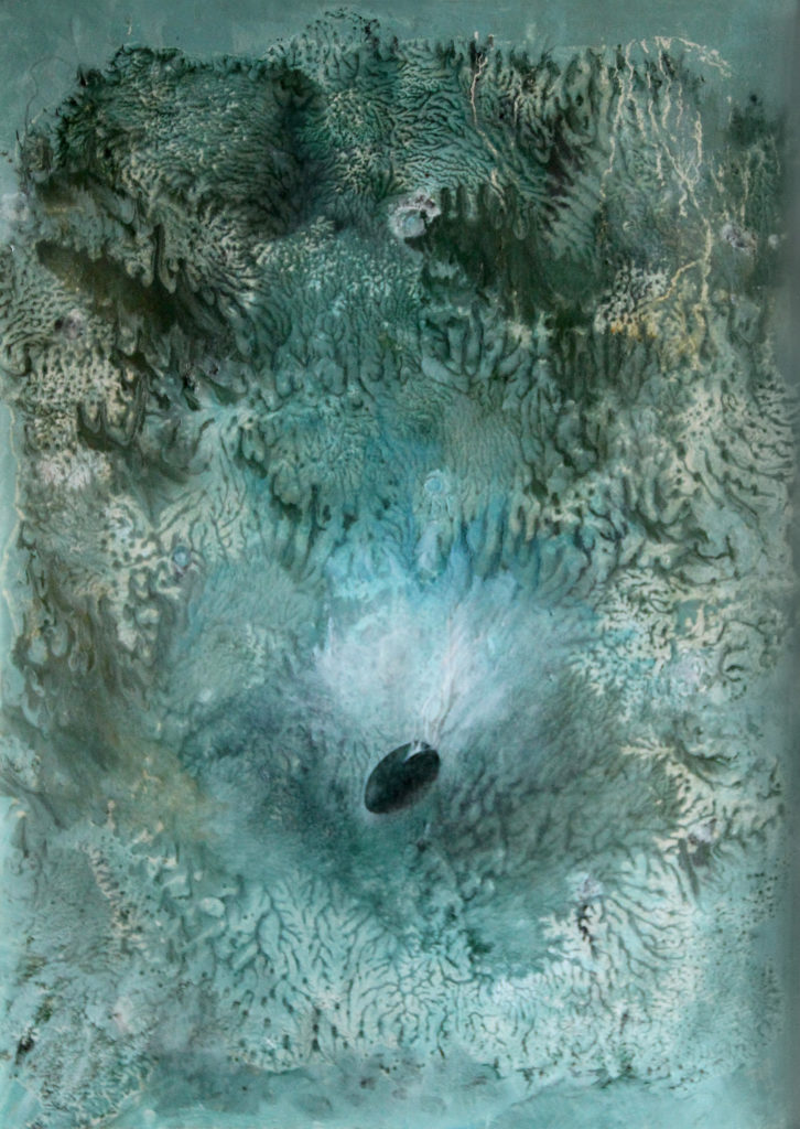 Zárodek, 1996, 73 x 54 cm, olej na kartonu / v soukromé sbírce / č. 4