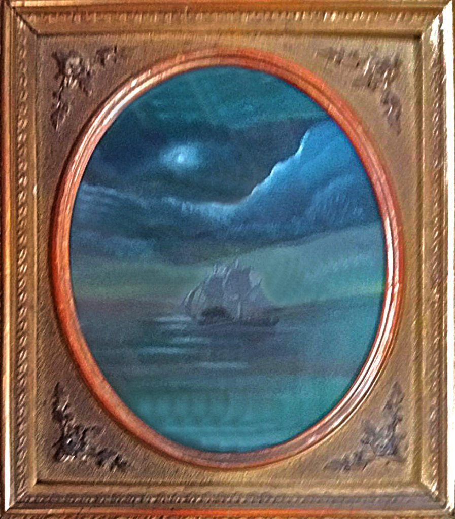 Plachetnice na moři, 2012, 19 x 15 cm, olej na kartonu / v soukromé sbírce / č. 248