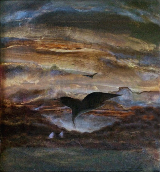 Sedmé, osmé nebe aneb "Černí andělé", 2007, 57 x 47 cm, olej na kartonu / v soukromé sbírce / č. 255