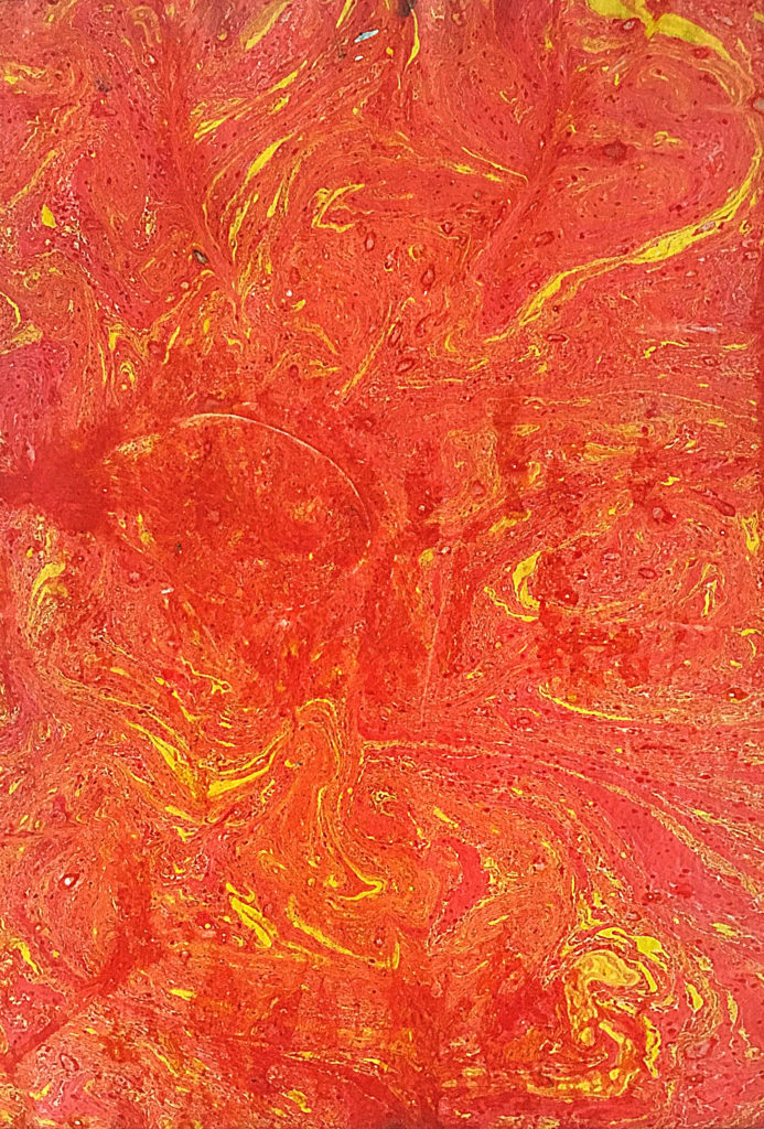 "Rozlité slunce", 200x, 31 x 21 cm, olej na papíře / k prodeji / č. 278