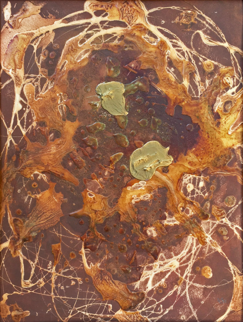 Nepatříme k sobě aneb "Zlatý voči", 1993, 42 x 32 cm, kombinovaná technika / k prodeji / č. 292
